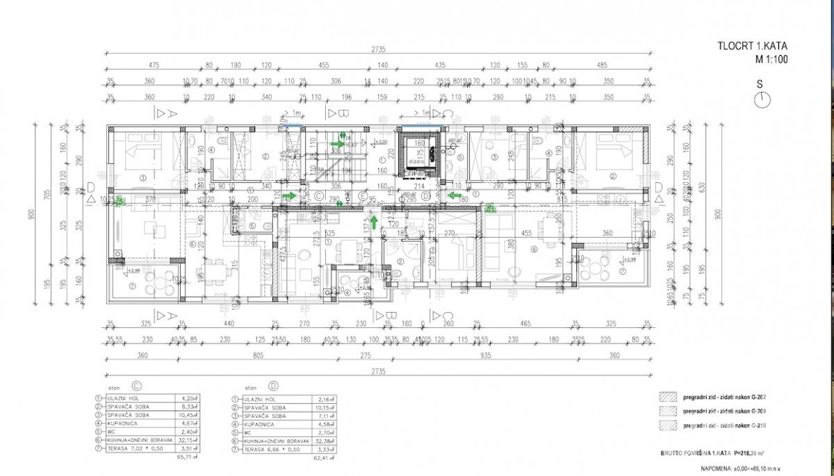 Stan B al piano terra, nuovo edificio,Tar