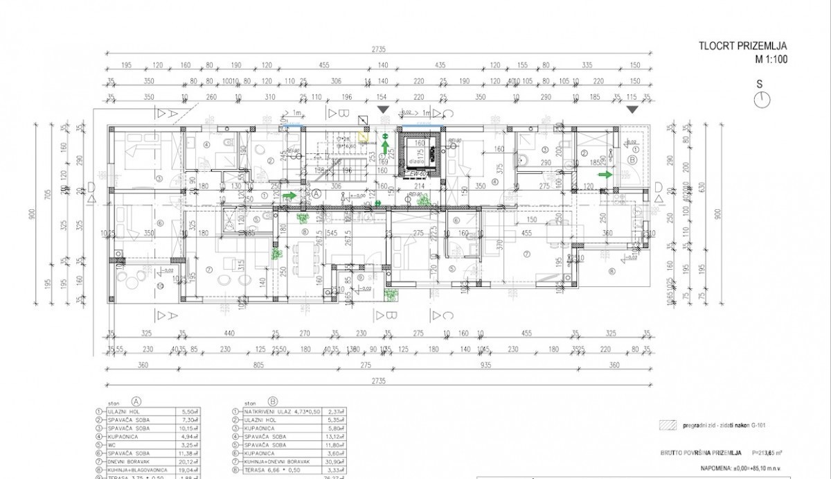 Stan B al piano terra, nuovo edificio,Tar