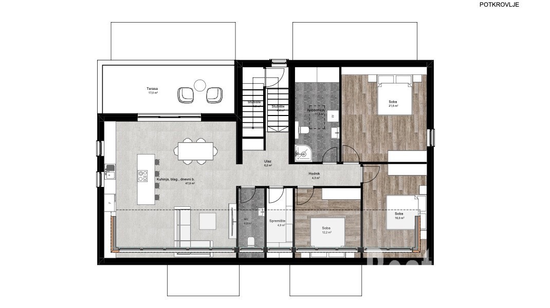 Appartamento al secondo piano, in costruzione, Poreč