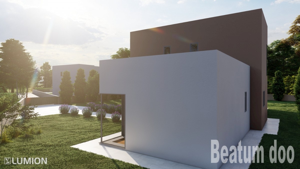 Piccola villa moderna con piscina a Kaštelir con vista sul mare