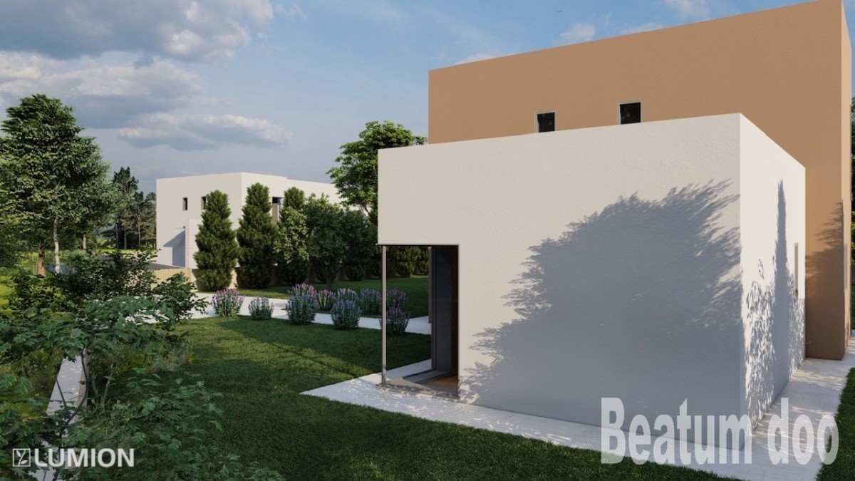 Piccola villa moderna con piscina a Kaštelir con vista sul mare