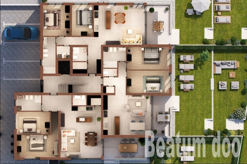 Appartamento del primo piano , nuovo edificio, Vista mare, Novigrad