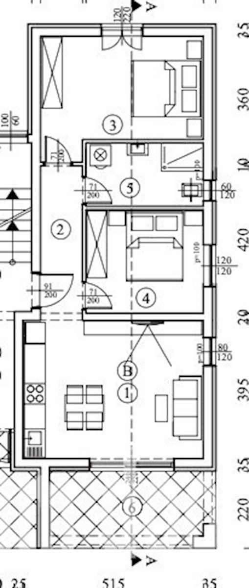 Appartamento B. al piano terra con giardino, di nuova costruzione, vicino a Parenzo