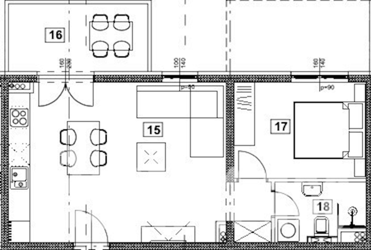 Appartamento D2 al secondo piano, nuova costruzione, Vabriga