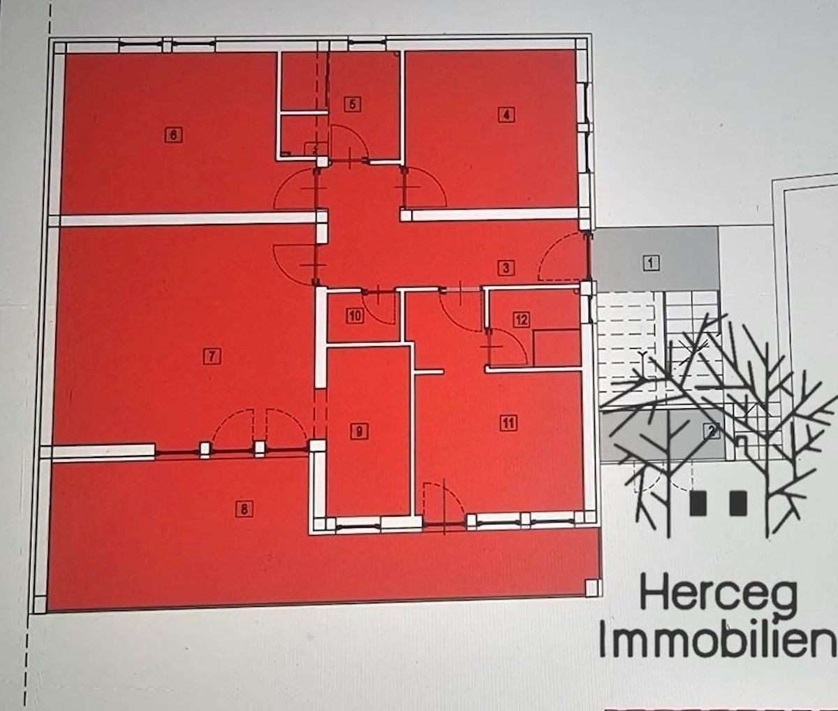 MEDULIN – Appartamento al piano terra con giardino
