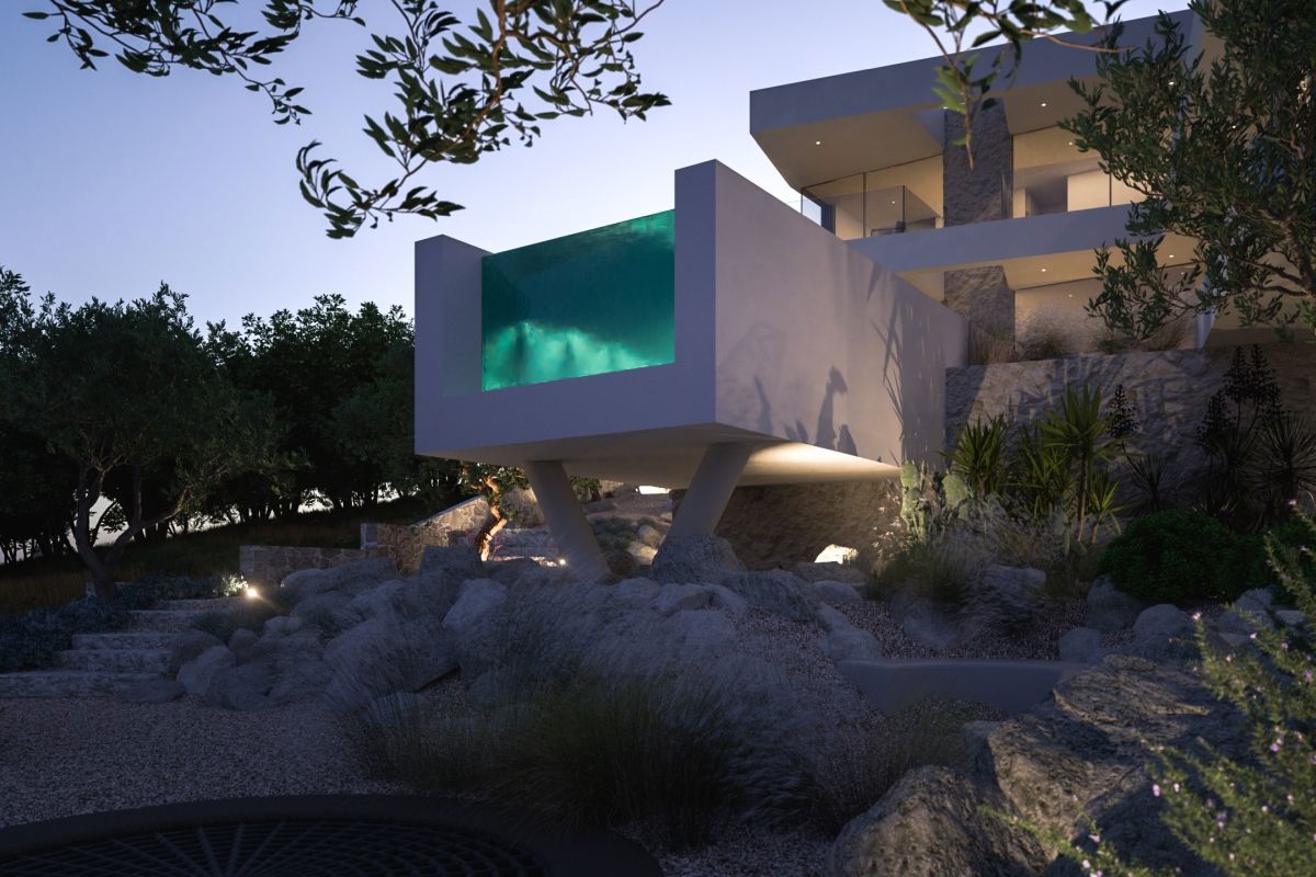 Terreno con progetto per la realizzazione di una villa vista mare