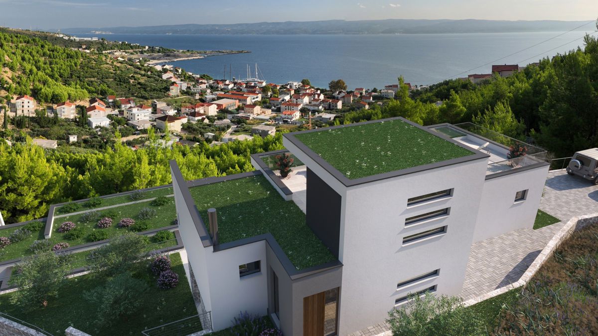 Villa moderna con vista mare