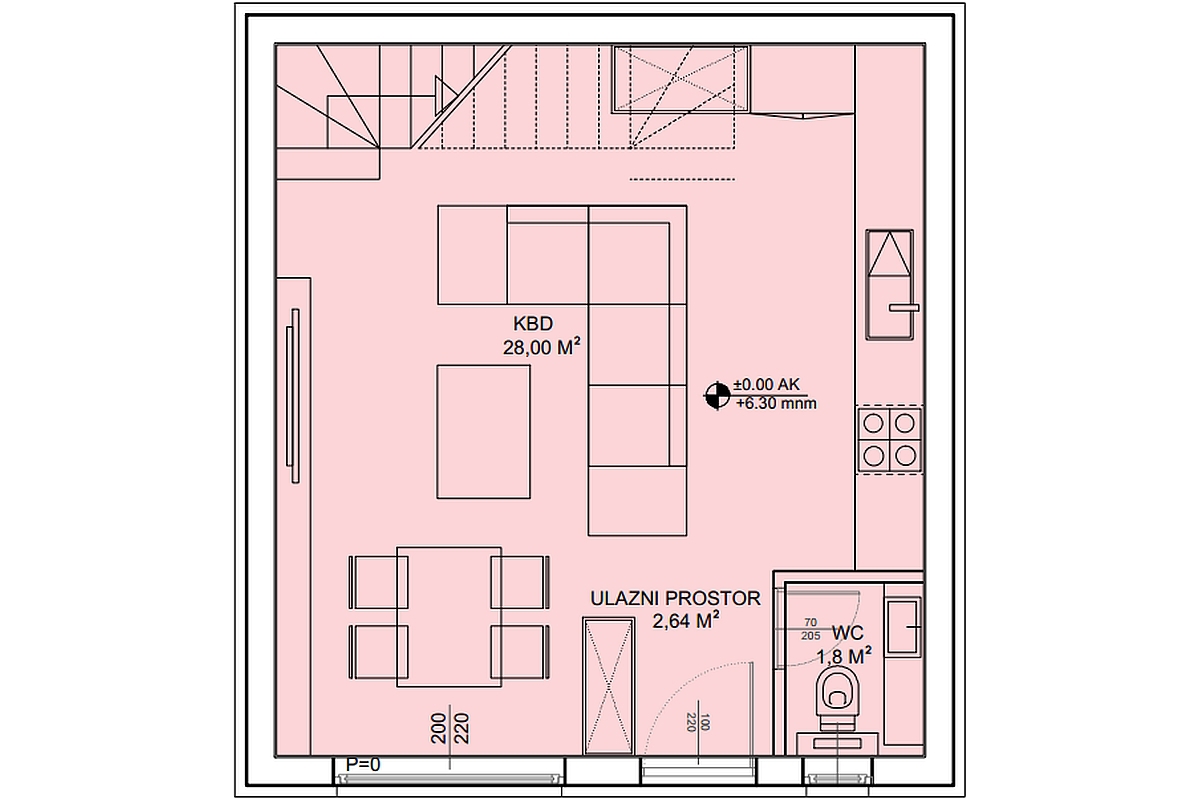 Appartamento duplex con due camere da letto in un nuovo edificio