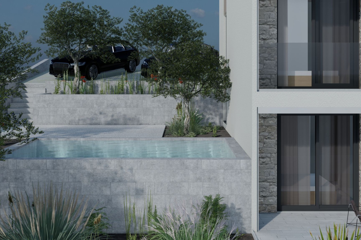 Moderno appartamento in posizione tranquilla con vista mare