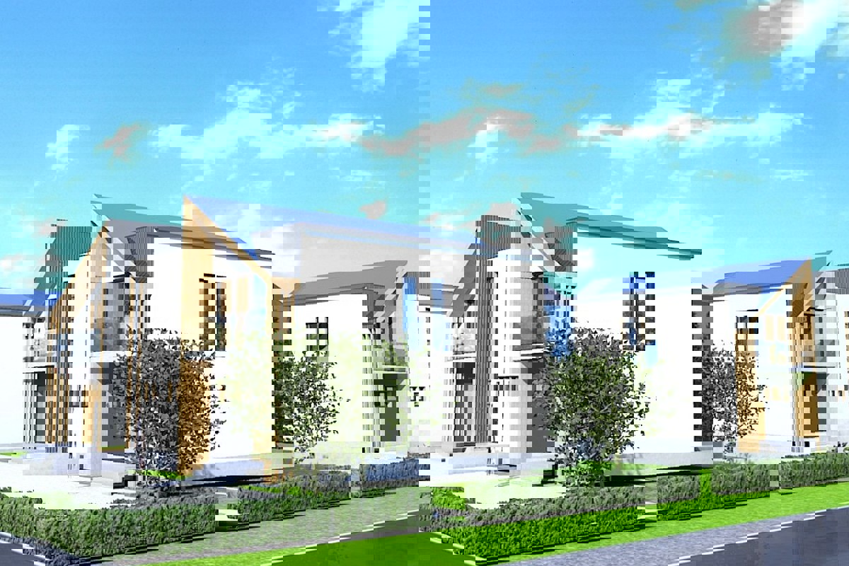 Nuova costruzione - casa bifamiliare con giardino di 150 m² e due posti auto