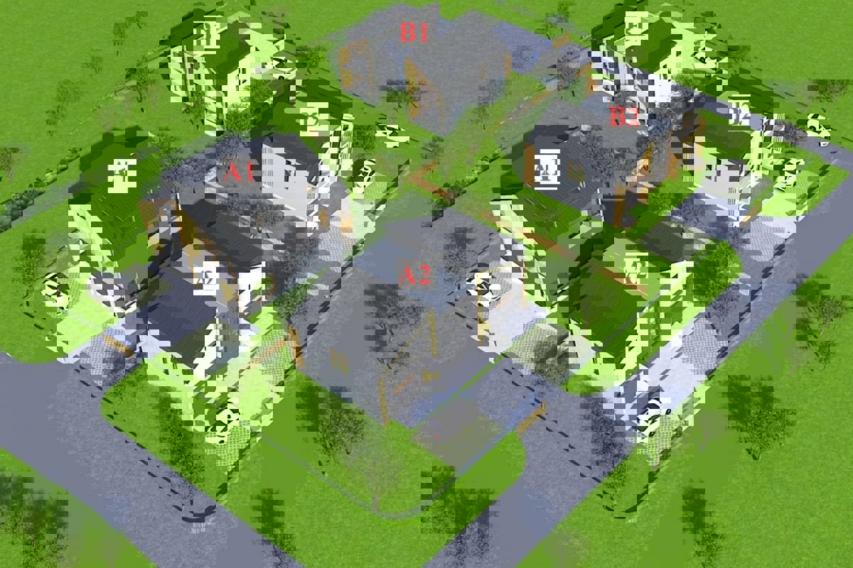 Nuova costruzione - casa bifamiliare con giardino di 150 m² e due posti auto