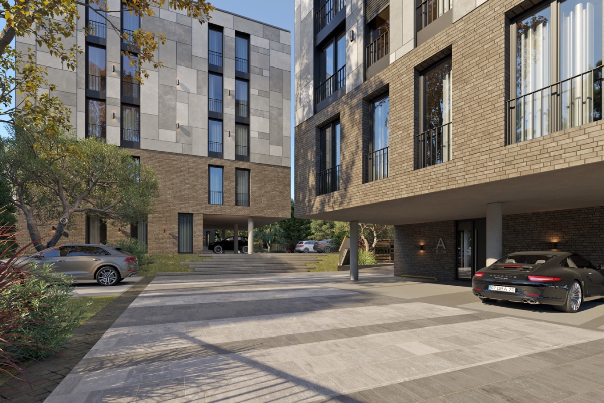 Moderno appartamento in un nuovo edificio al piano terra