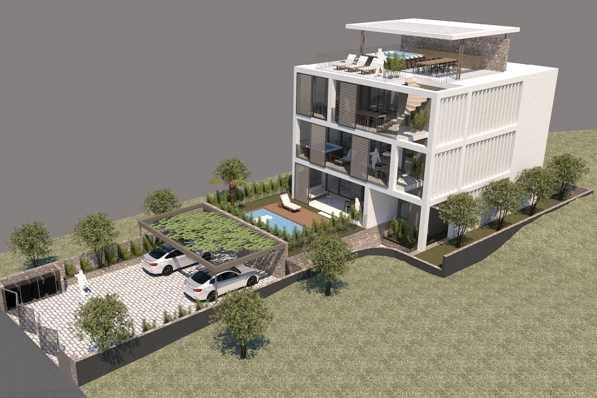 Moderno appartamento con due camere da letto e piscina