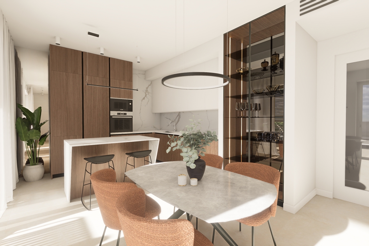 Moderno appartamento con due camere da letto e piscina