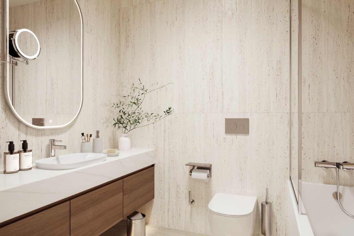 Lussuoso appartamento con due camere da letto al primo piano, seconda fila mare