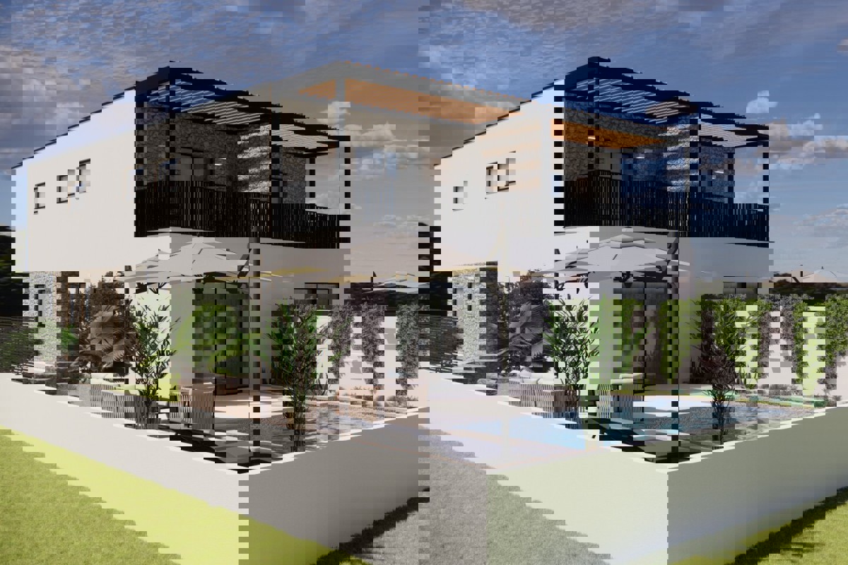 Casa bifamiliare moderna con piscina