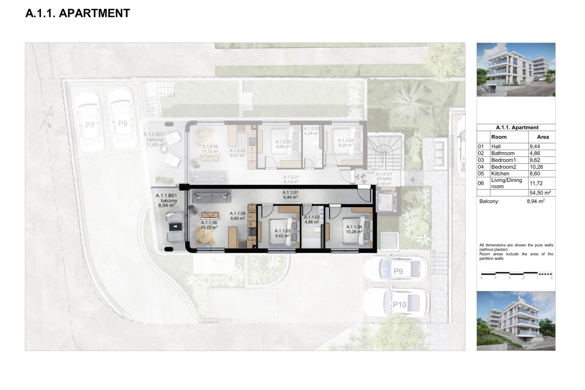  2.106 Lussuoso appartamento con due camere da letto in una posizione fantastica