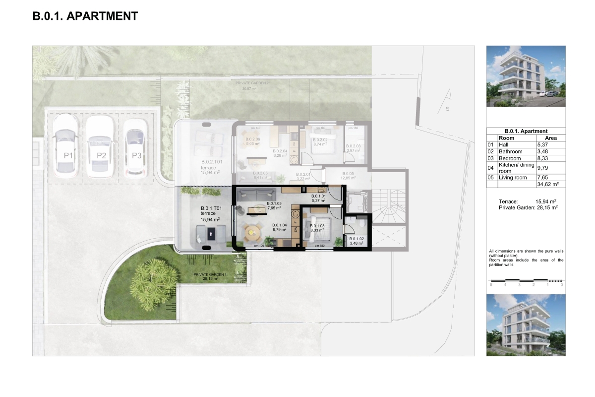 Appartamento di lusso con giardino in seconda fila sul mare