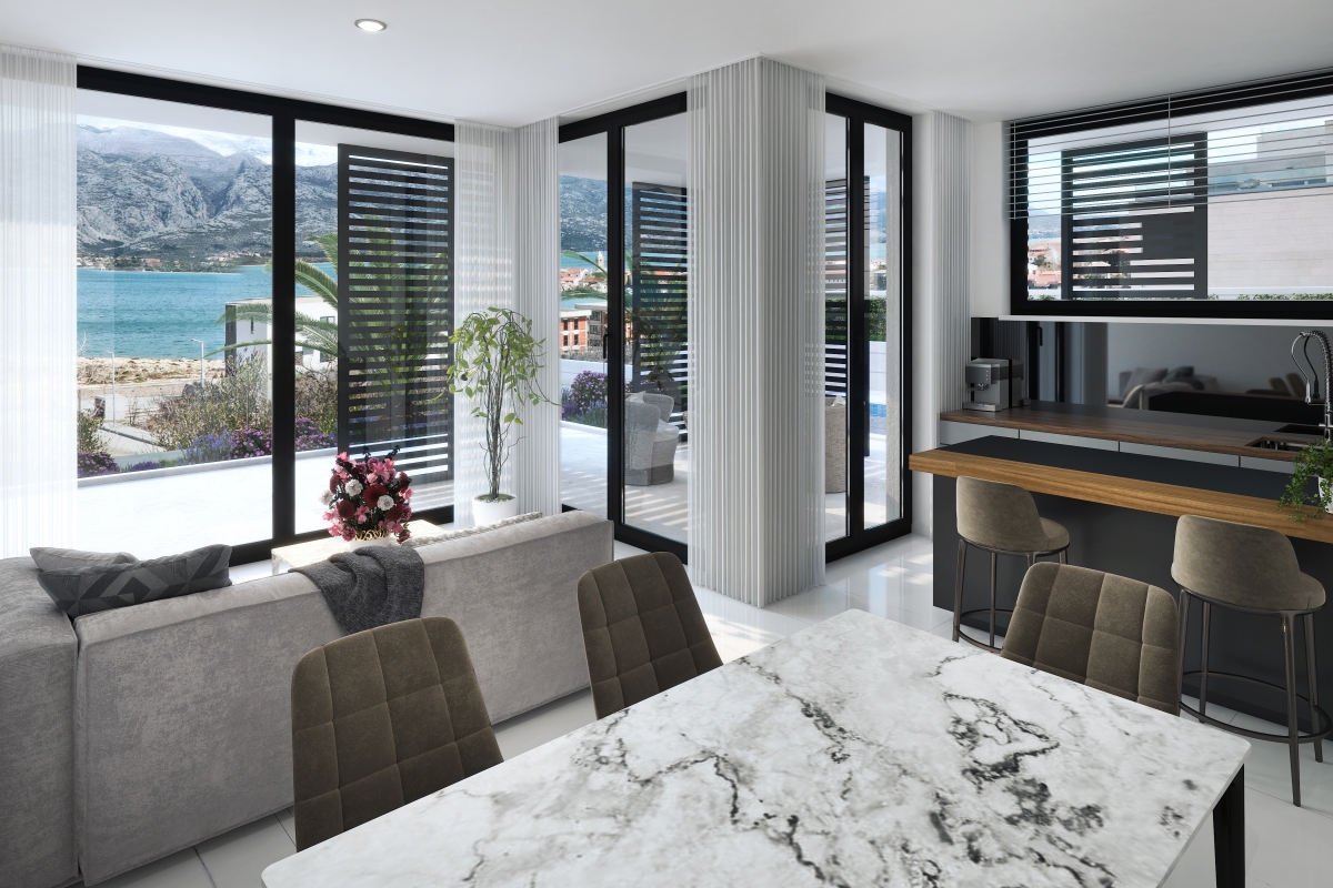Appartamenti con piscina e vista mare