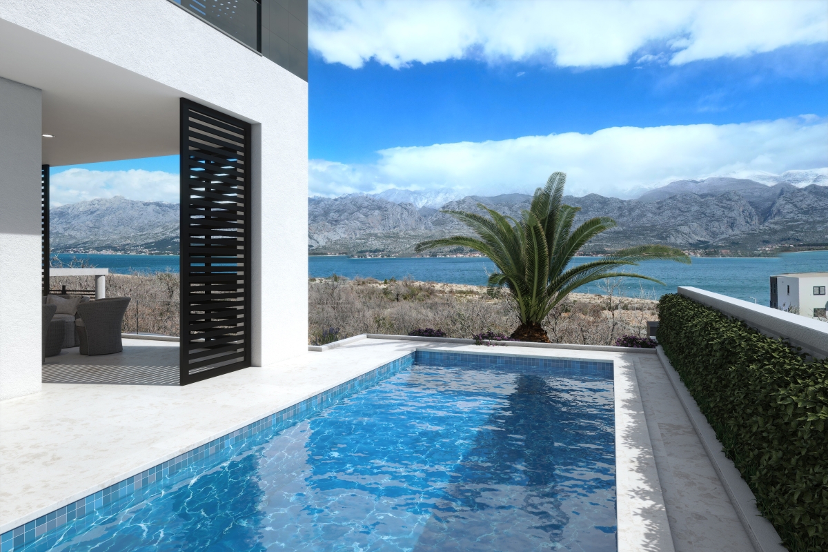 Appartamenti con piscina e vista mare