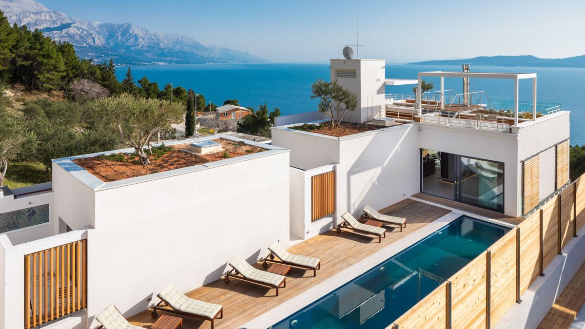 Villa con vista sul mare aperto