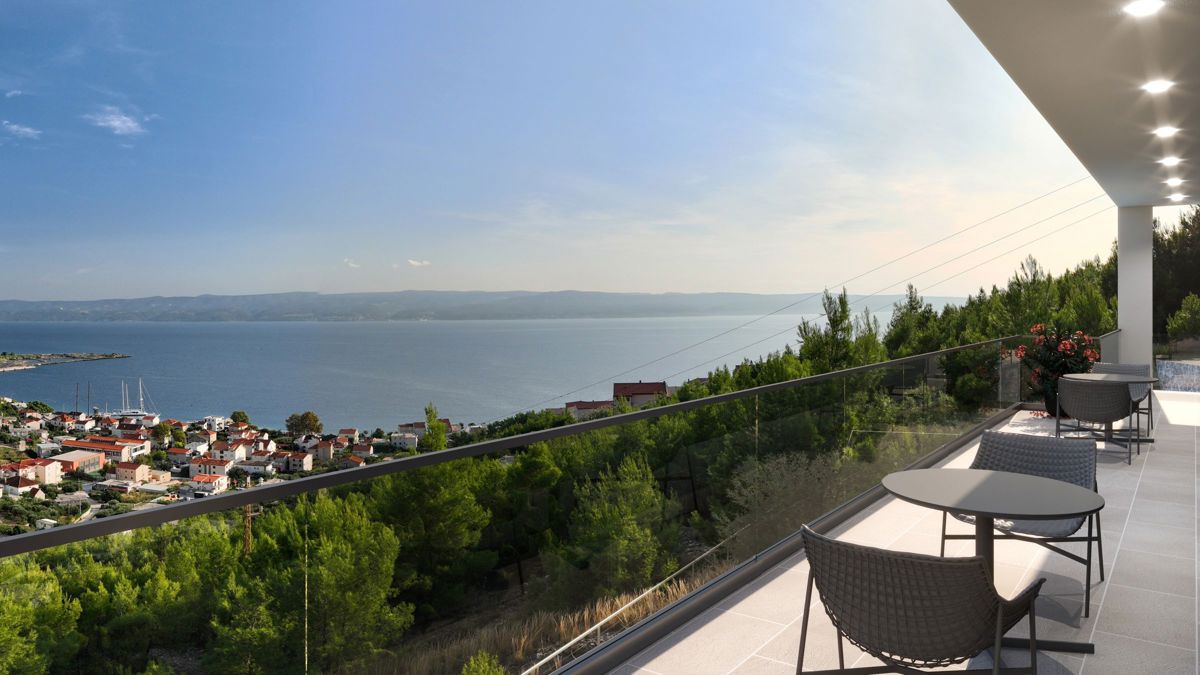 Moderna villa di recente costruzione con vista mare