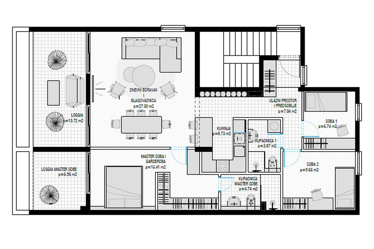 Appartamento con vista mare