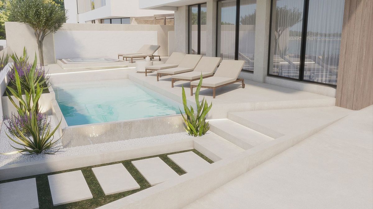 Nuova villa, prima fila al mare