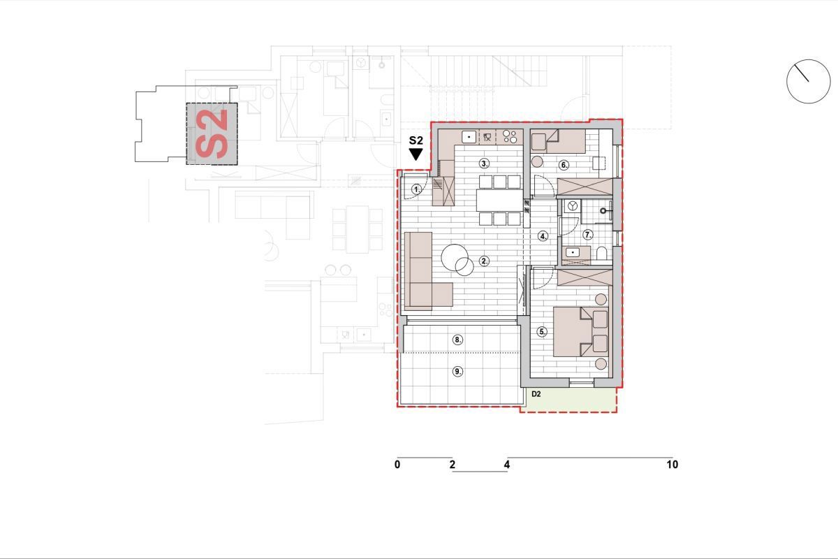 Moderno appartamento con vista mare