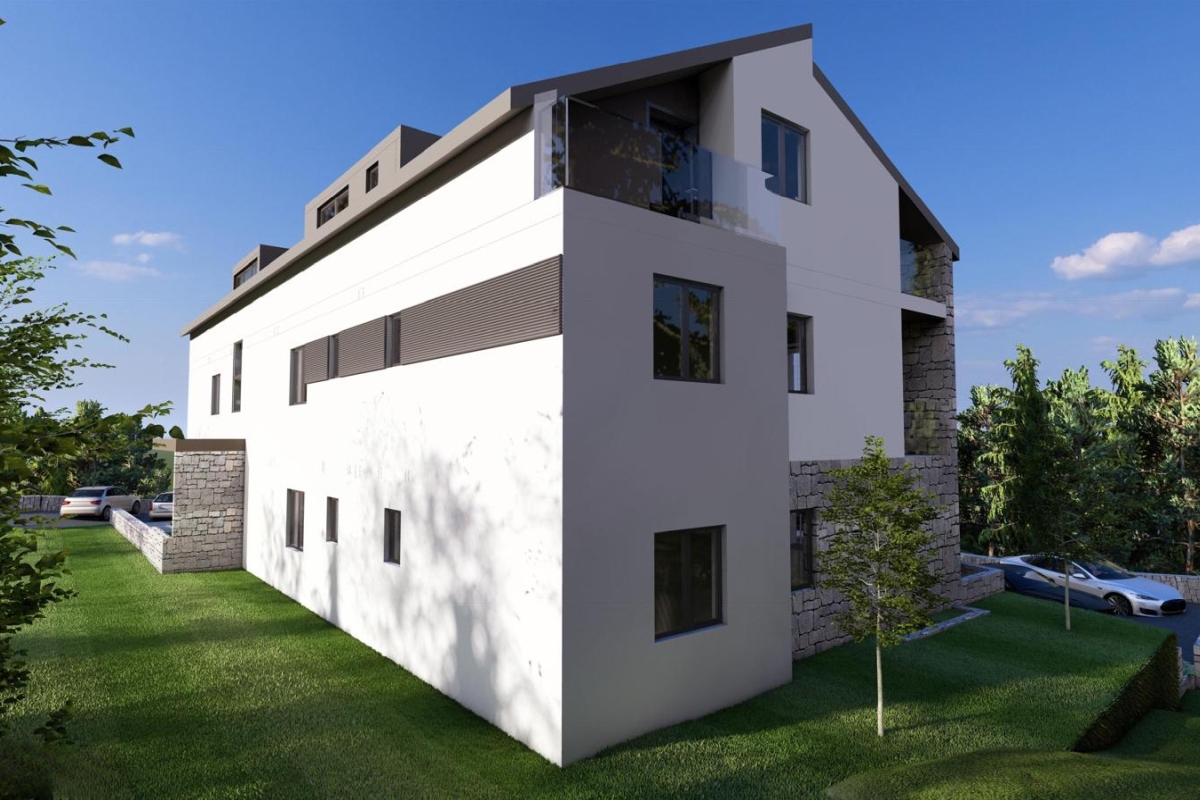 Appartamento con due camere da letto in un nuovo edificio con vista mare