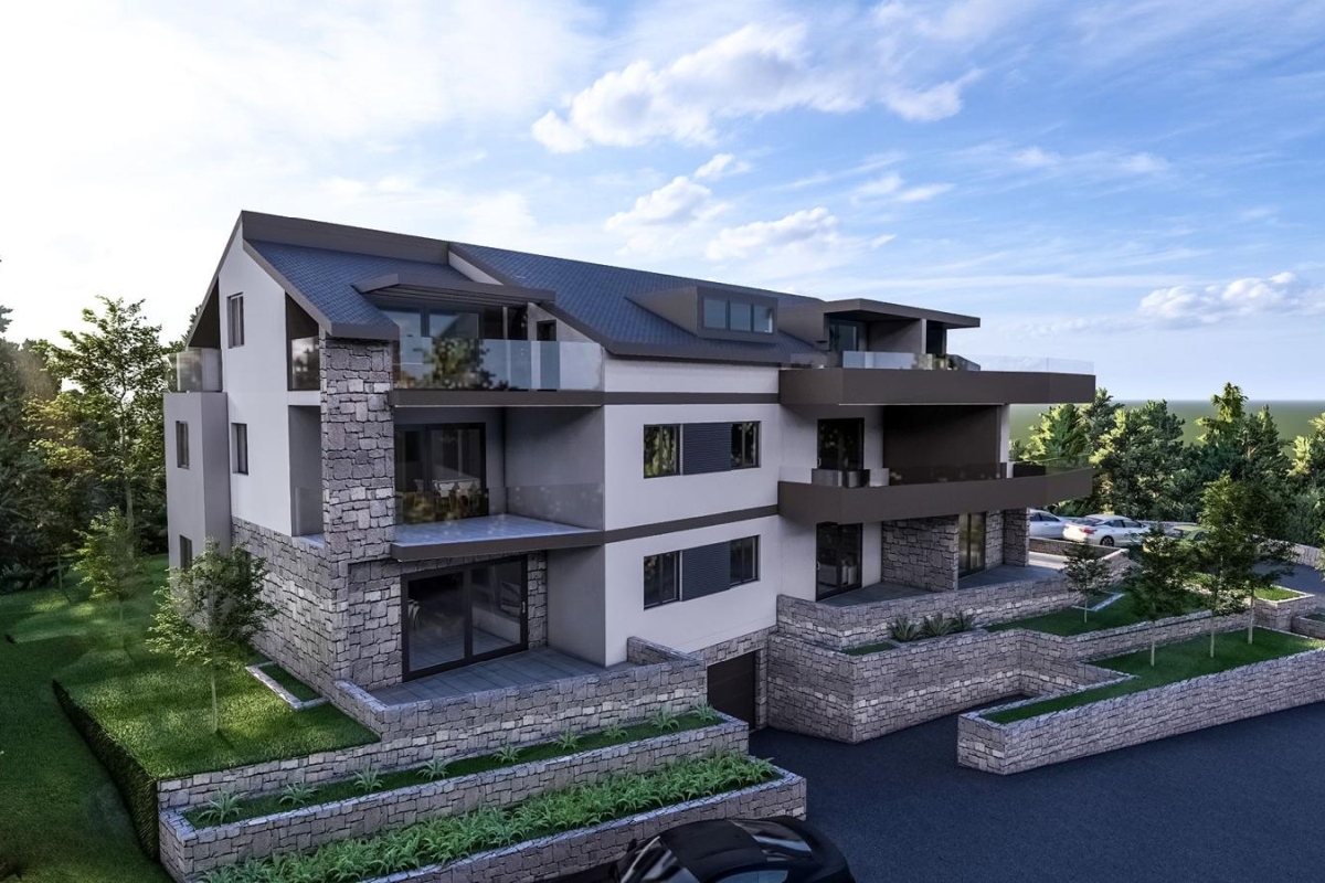Appartamento con due camere da letto in un nuovo edificio con vista mare