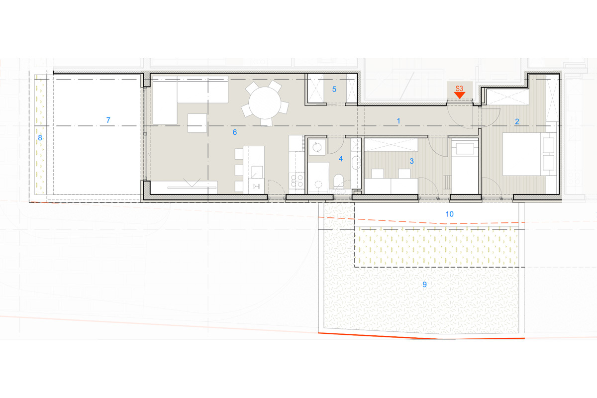 Esclusivo appartamento con due camere da letto in prima fila sul mare - Est, S3