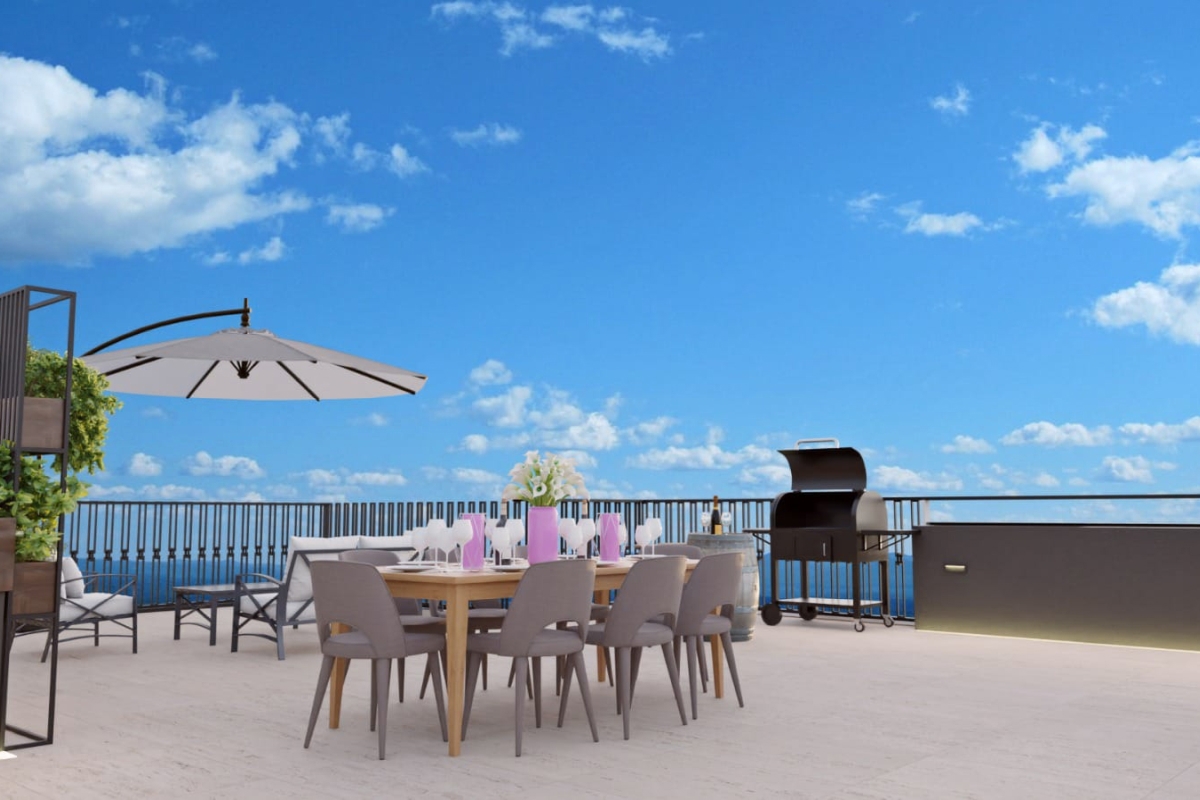 Attico in un nuovo edificio con terrazza panoramica