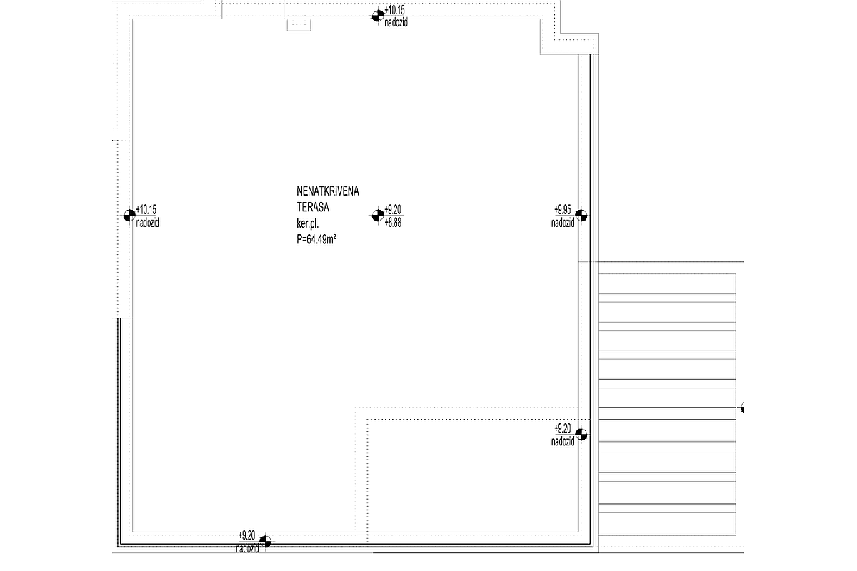 Attico in un nuovo edificio con terrazza panoramica