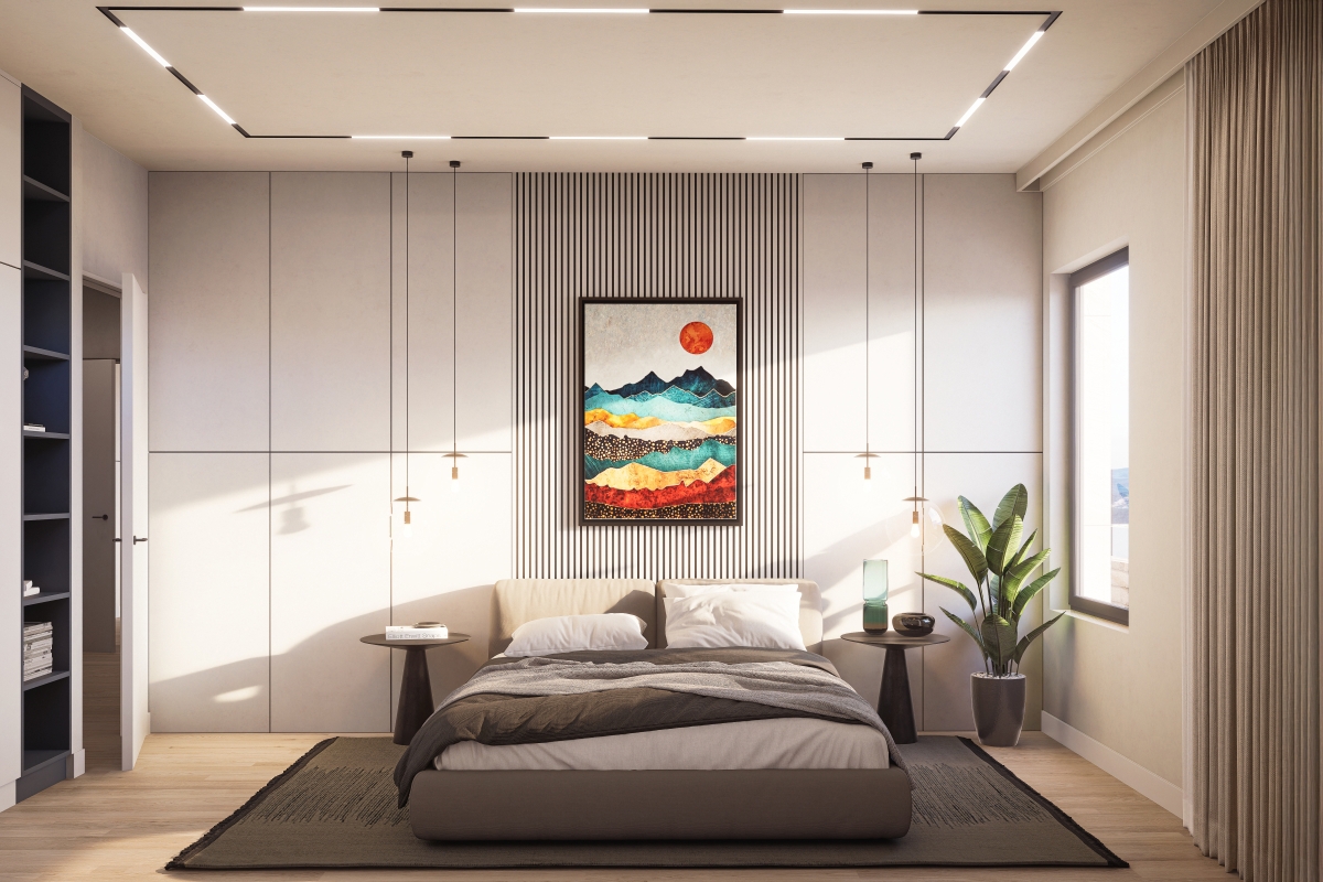 Appartamento con tre camere da letto e terrazza in un nuovo edificio in seconda fila sul mare