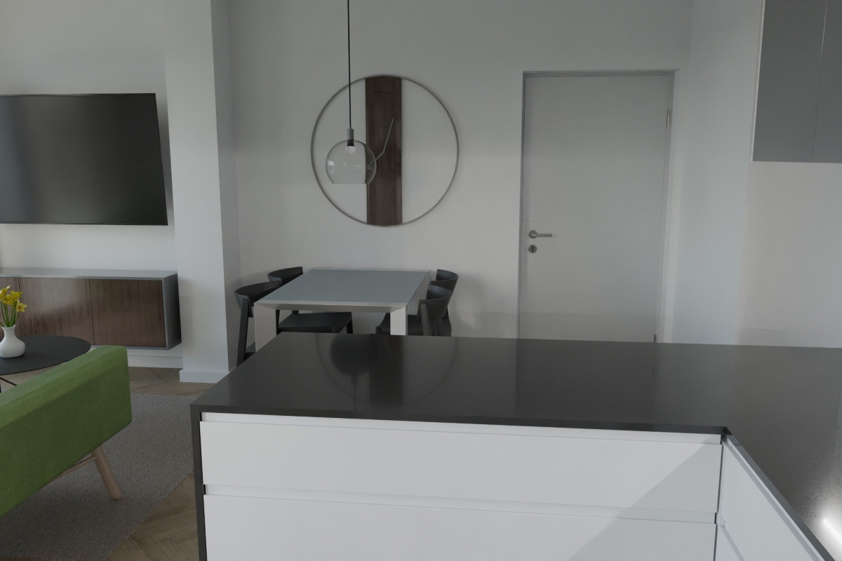 Ampio appartamento moderno con giardino