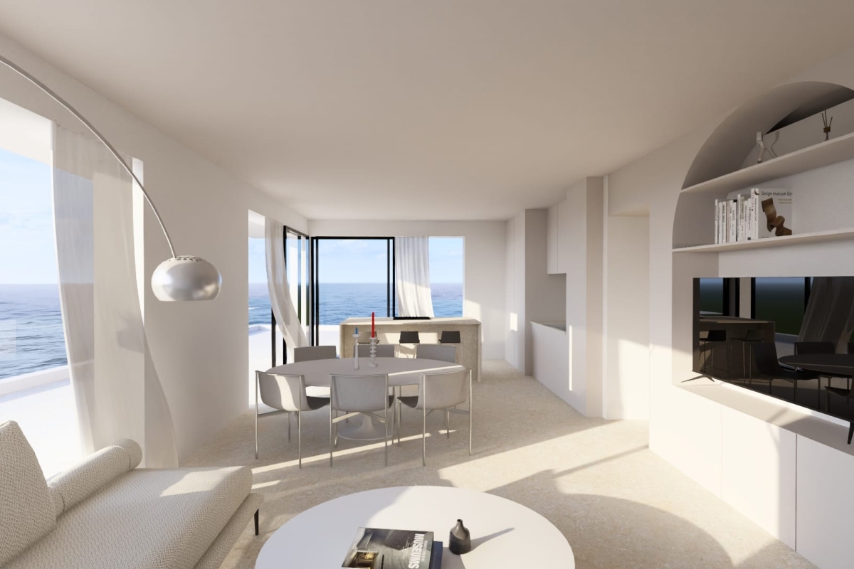 Appartamento con due camere da letto e vista mare