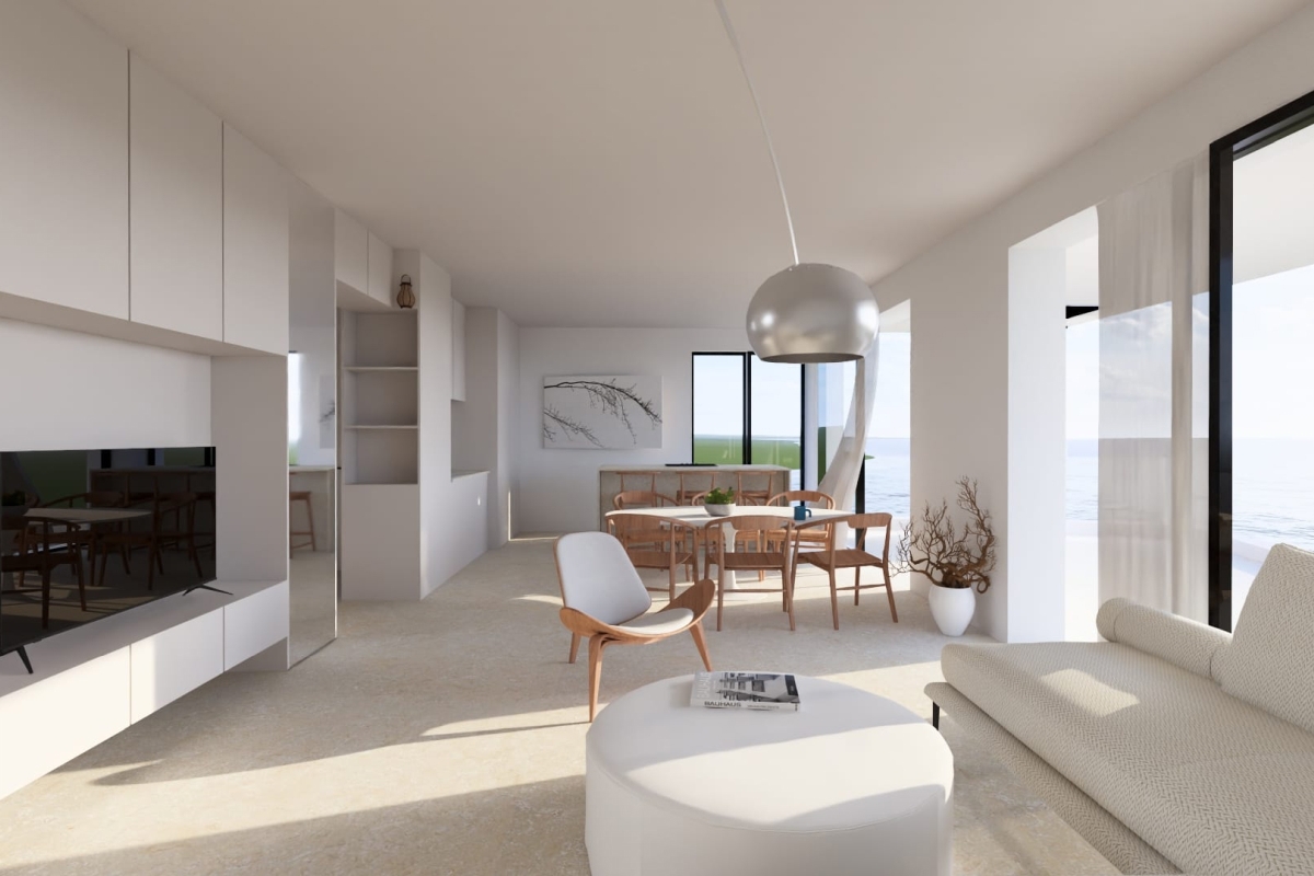 Appartamento con due camere da letto e vista mare