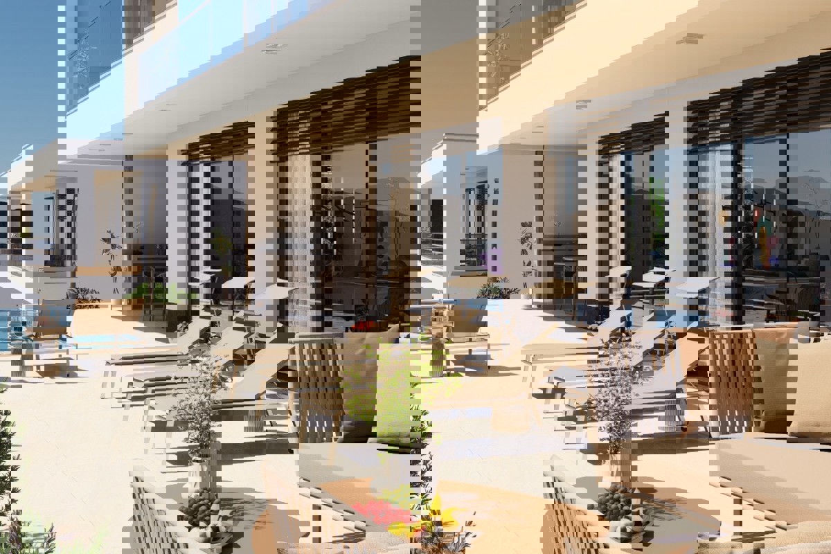 Villa moderna con vista mare