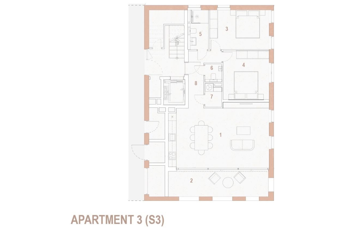 Confortevole appartamento con due camere da letto in ottima posizione