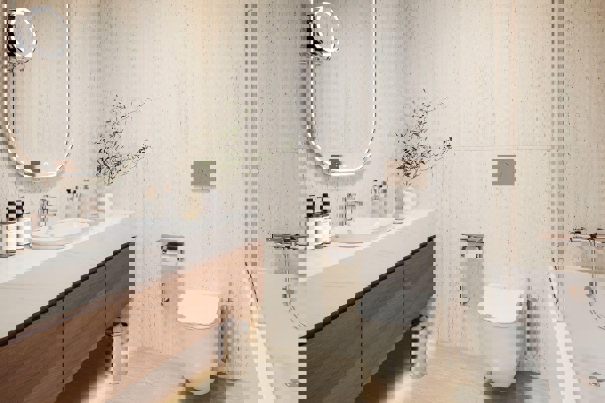 Eleganti residenze con una camera da letto al primo piano, in seconda fila sul mare