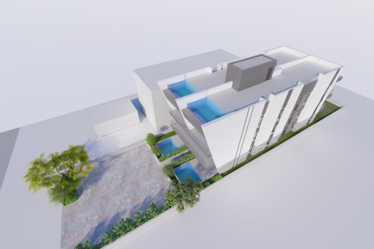 Appartamento trilocale in un nuovo edificio, in prima fila sul mare