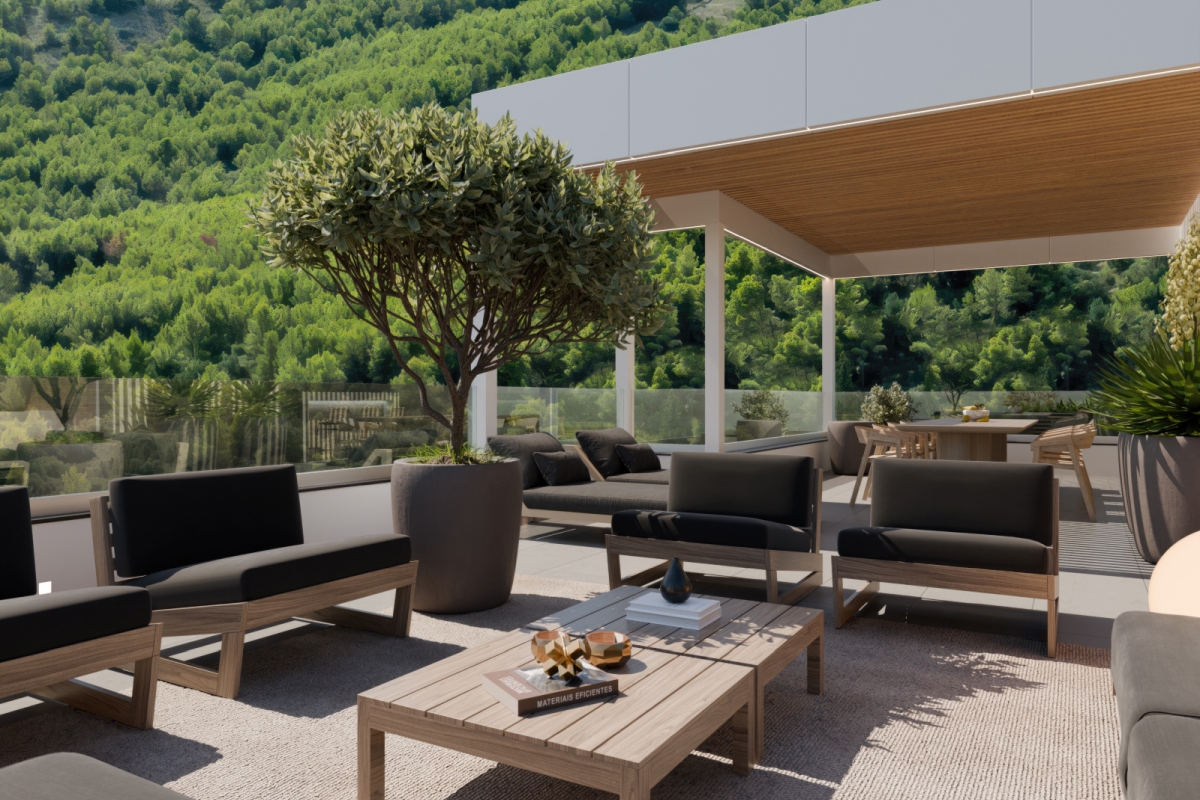 Lussuoso attico con tre camere da letto e vista mare