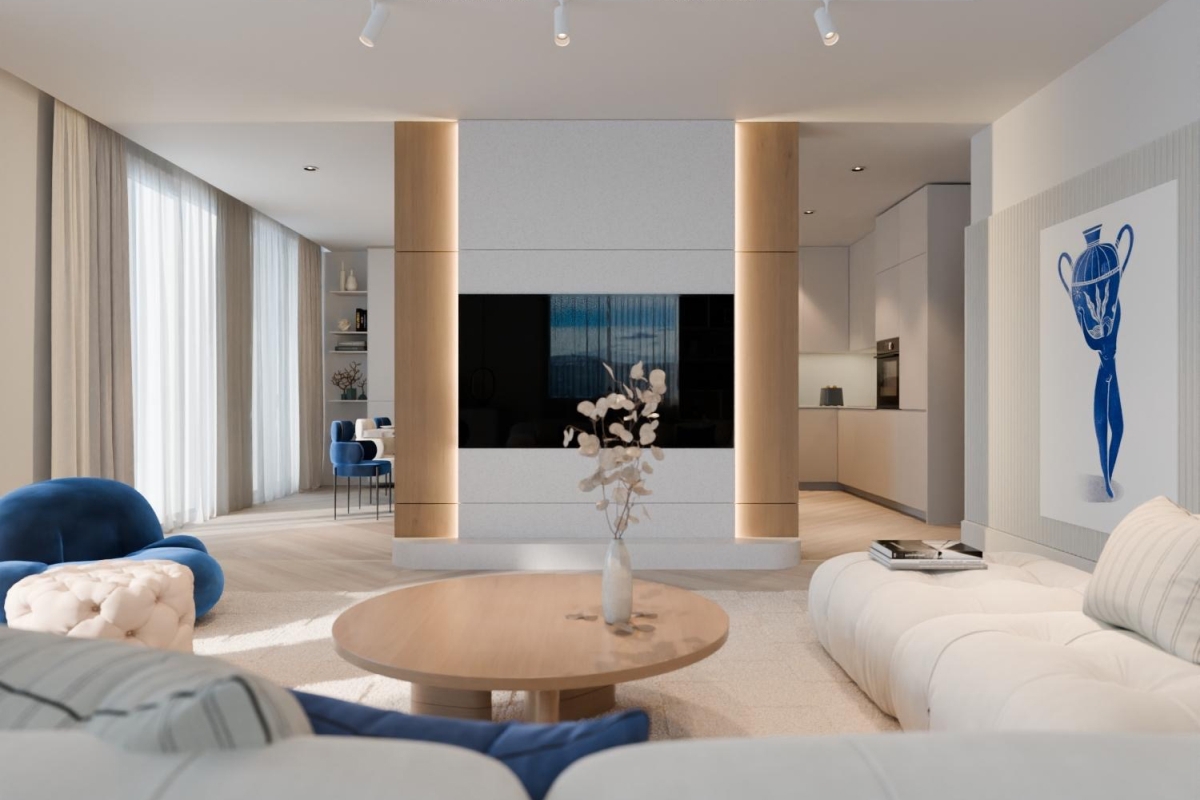 Lussuoso attico con tre camere da letto e vista mare