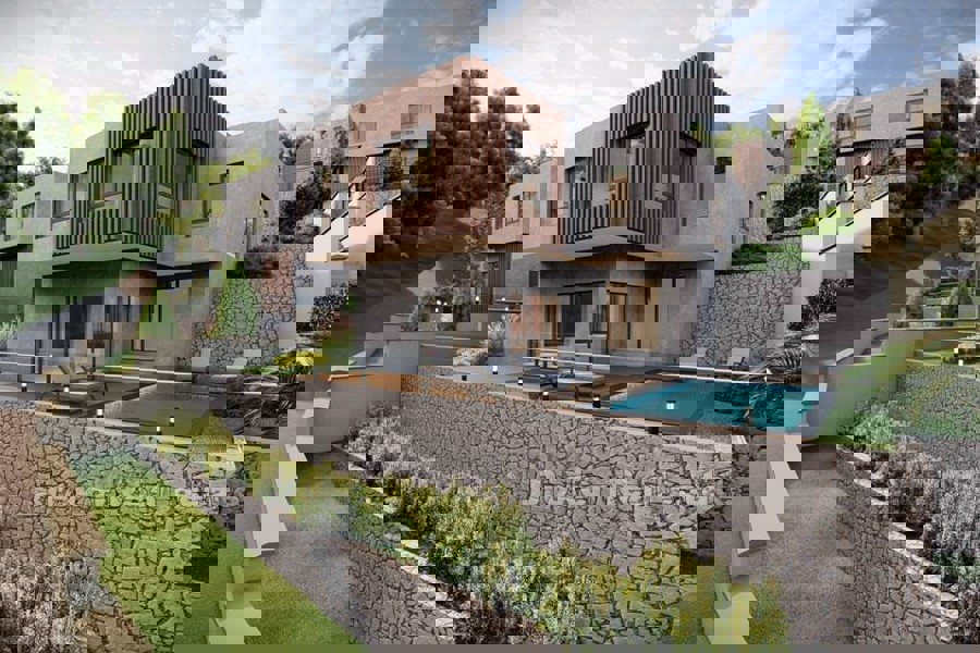 Villa bifamiliare con vista mare