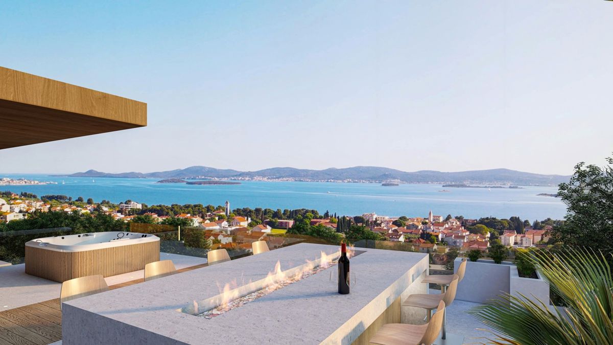 Ville di lusso in costruzione con vista mare