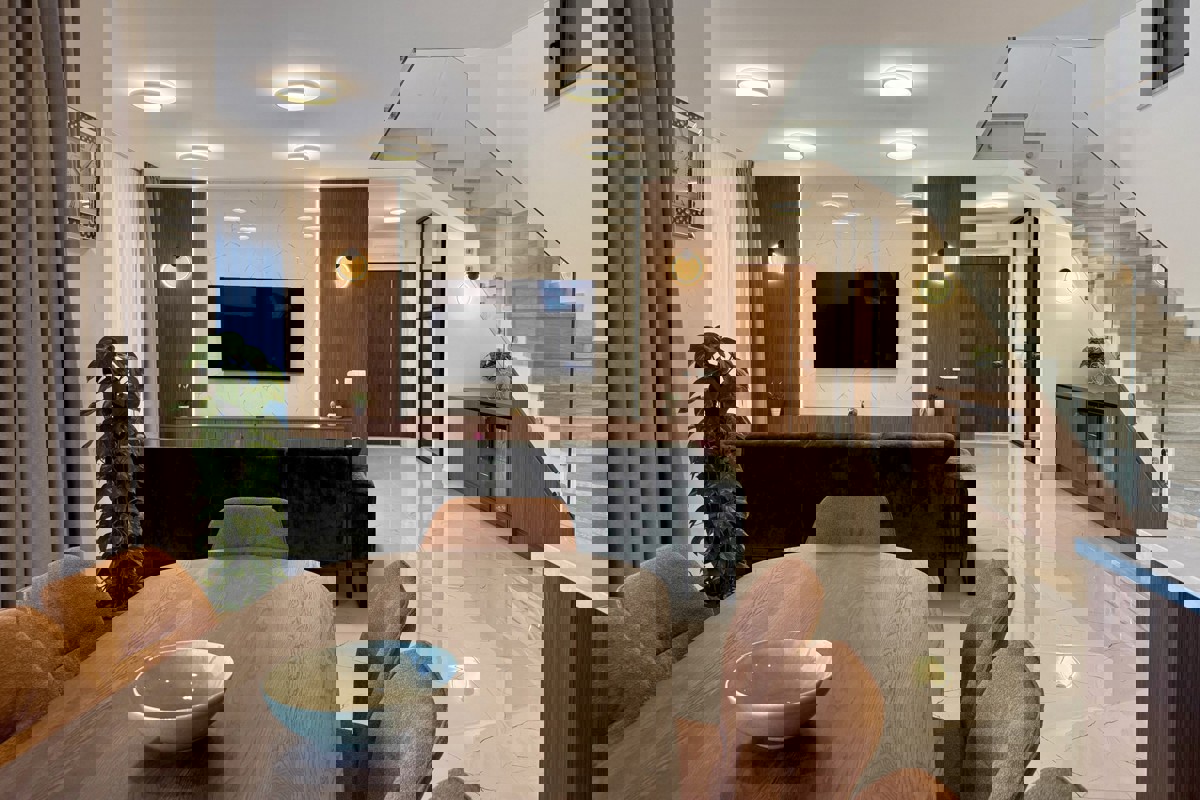 Villa moderna con vista mare