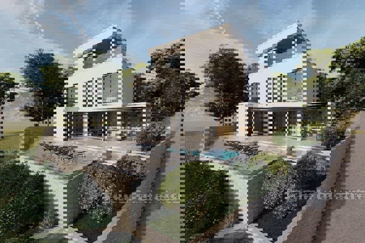 Villa in costruzione con vista mare