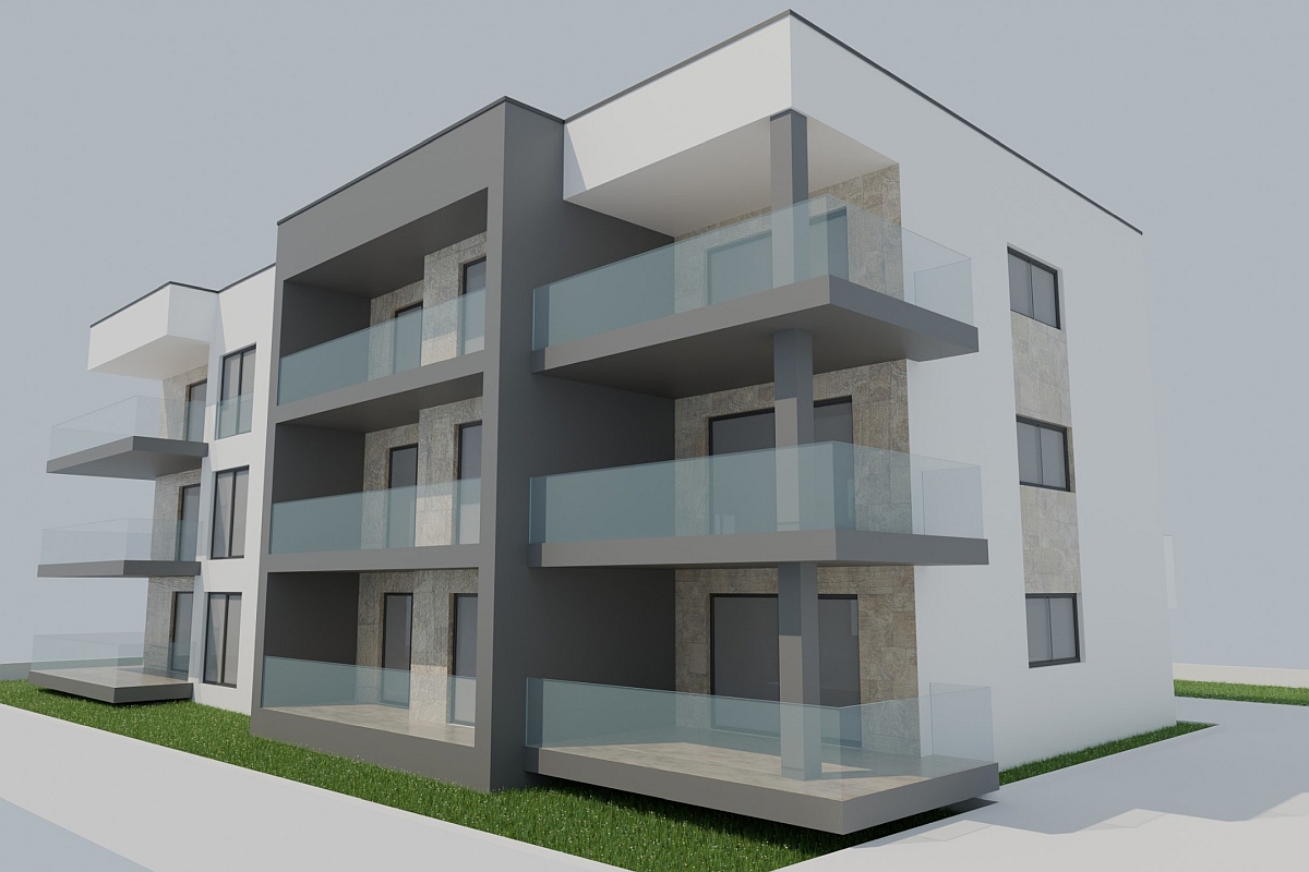 Moderno bilocale con vista mare