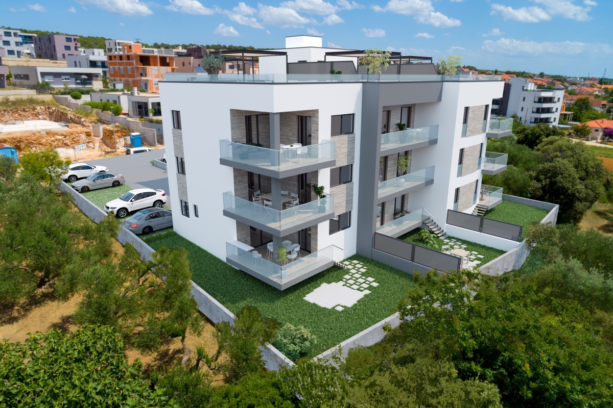 Moderno bilocale con vista mare